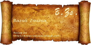 Bazsó Zsuzsa névjegykártya